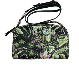 Dena - Tropical / Jungle Print Faux Leather Crossbody Bag - EUC